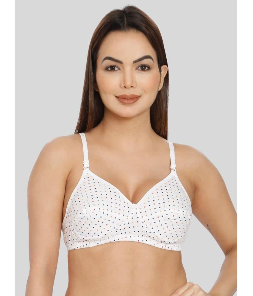 ILRASO Cotton Non Padded Women's T-Shirt Bra ( White )