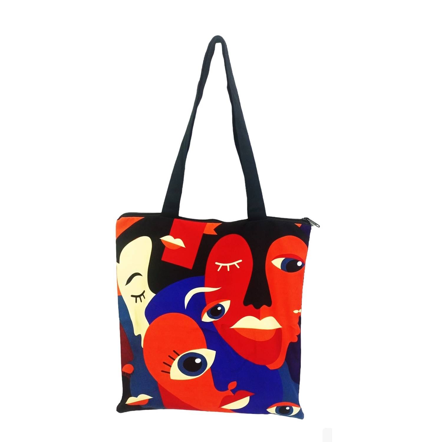     			Jellify Tote Bag Canvas Set of 1 ( Multicolor )
