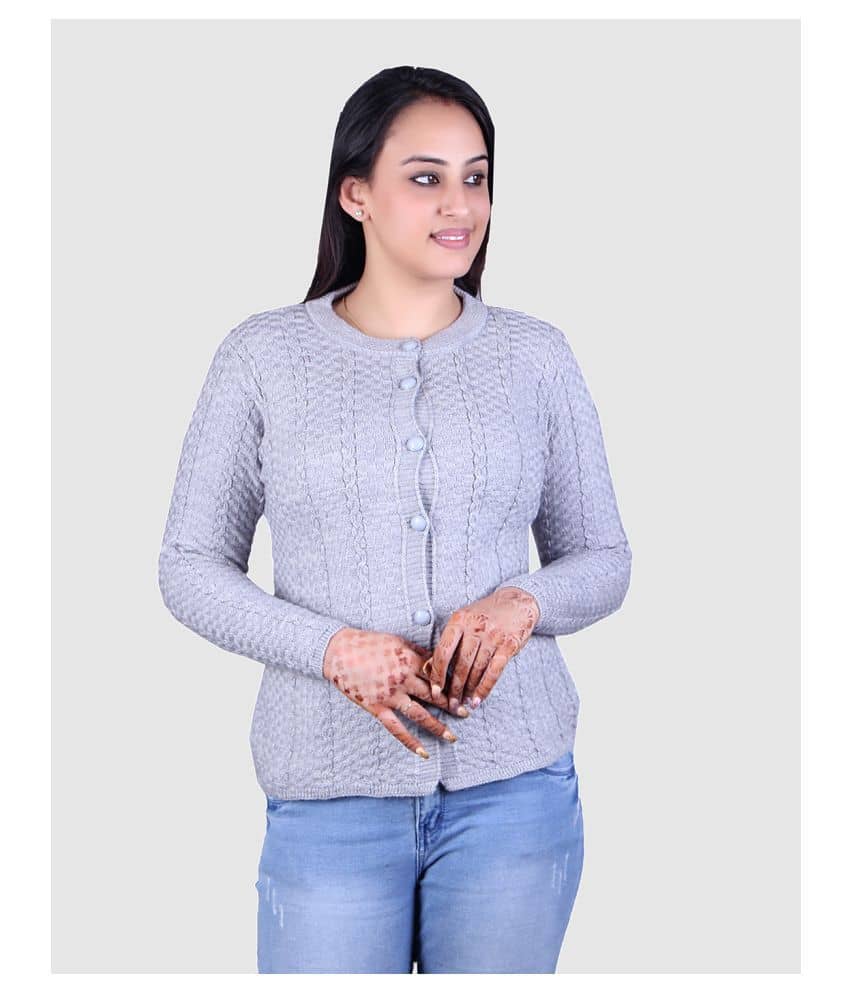 Ogarti Acrylic Grey Pullovers