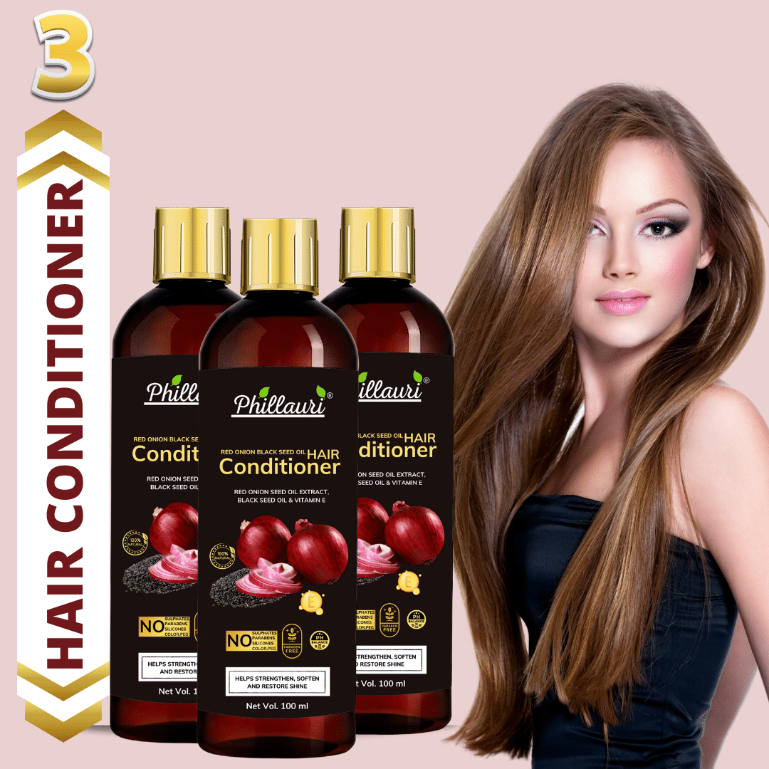     			Phillauri Dry & Damage Repair Onion Smooth Hair Deep Conditioner 300 mL Pack of 3
