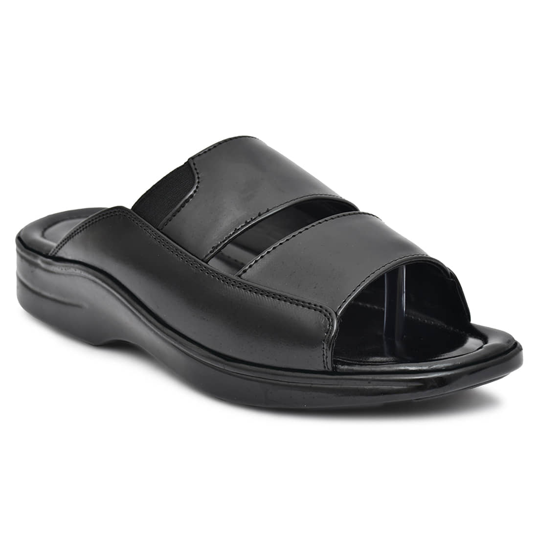 IVRAH - Black Men's Leather Slipper