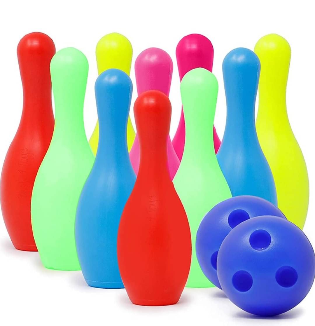     			2513Y-YESKART  Bowling Game Set for Kids with 10 Pins & Two Balls .Pin Height:16cm. Indoor Outdoor Sports Game for Kids.