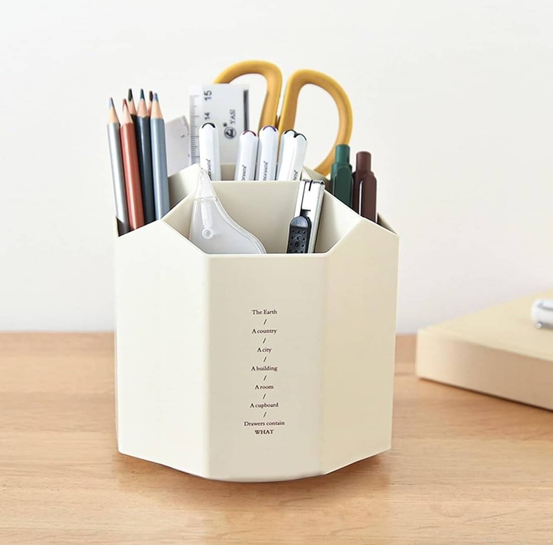 GEOCARTER Pencil Holders Multi-purpose Strong Stylish Pen Pencil Holder Desk Organizer 5 Compartment Stand for Storage Home and Office Use GEOCARTER Pencil Holders Multi-purpose Strong Stylish Pen Pencil Holder Desk Organizer 5 Compartment Stand for Storage Home and Office Use
