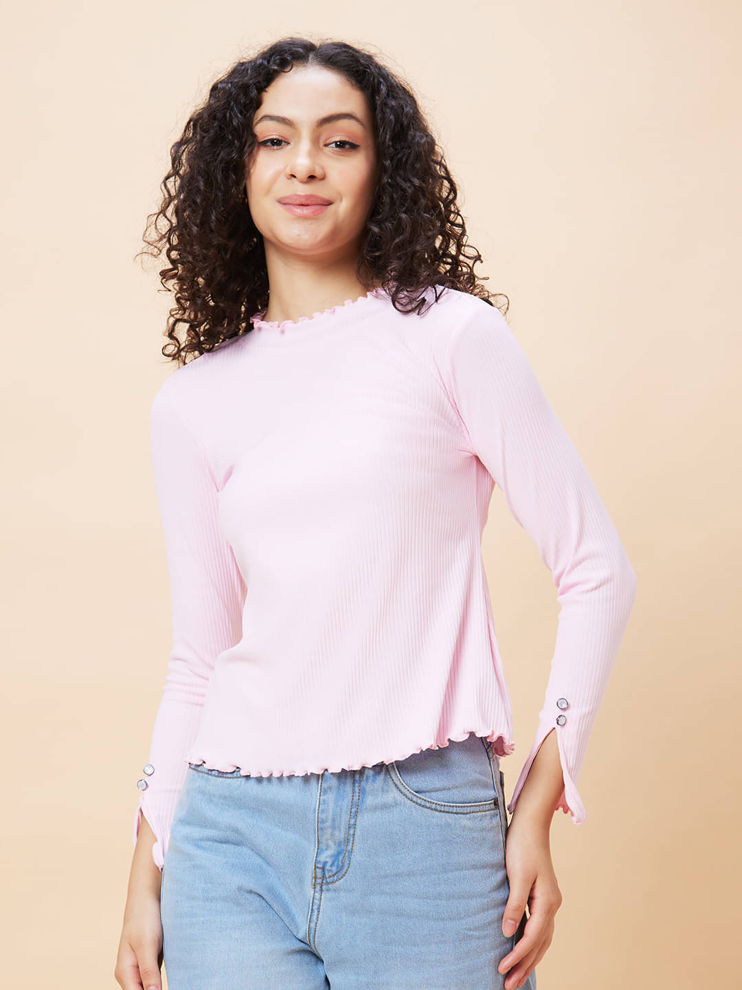     			Globus - Pink Polyester Women's Regular Top ( Pack of 1 )