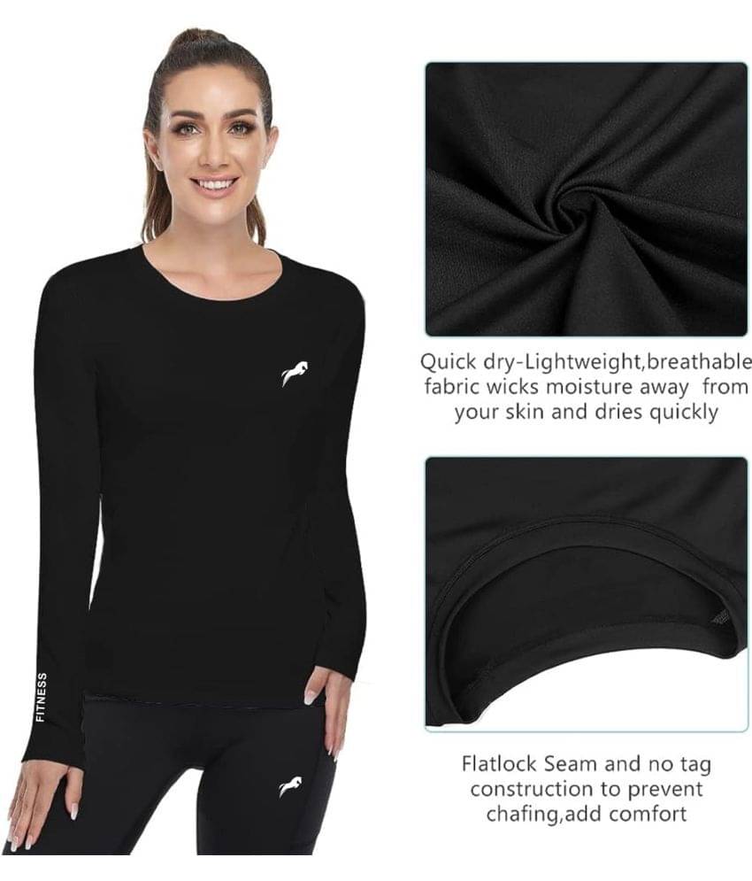     			Just Rider Black Polyester Compression - Single