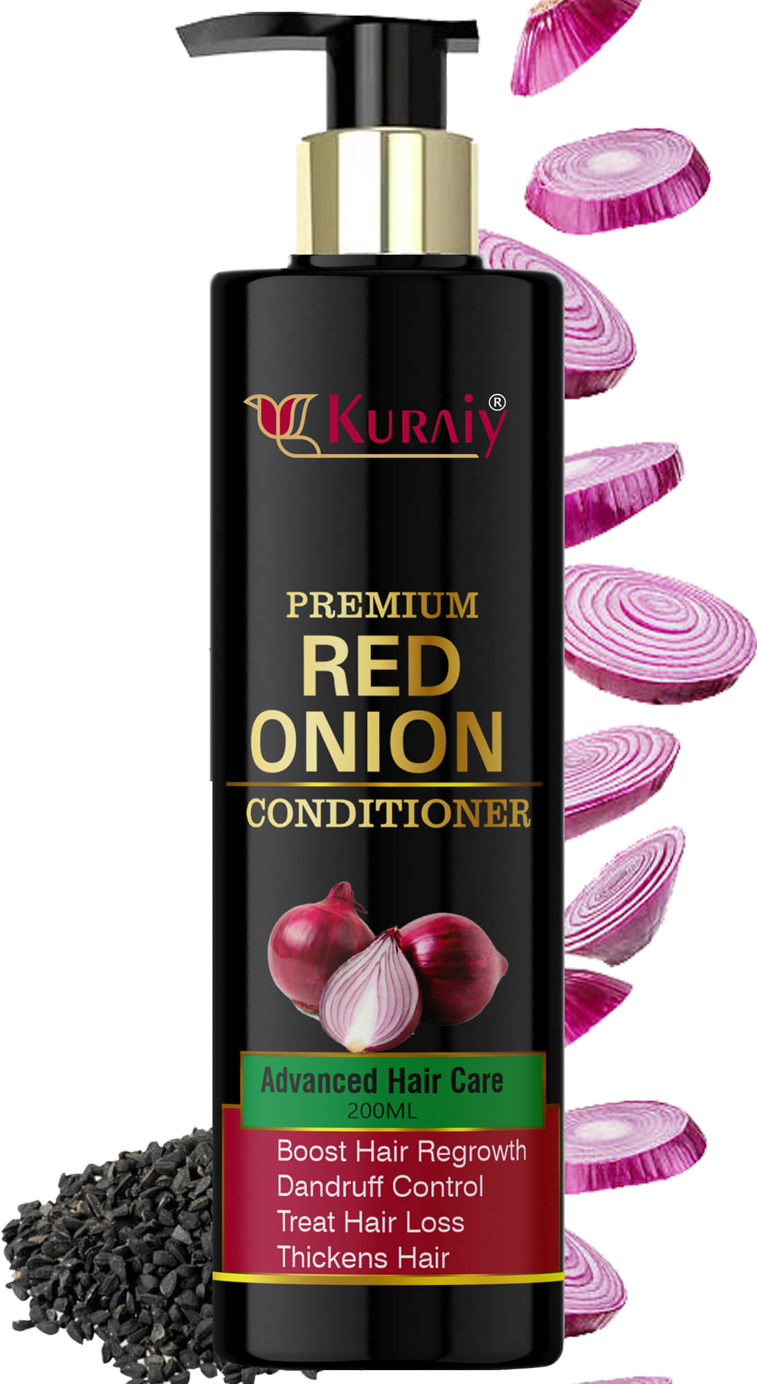     			KURAIY RED ONION CONDITIONER FOR HAIR GROWTH & REDUCE HAIR FALL 200ML