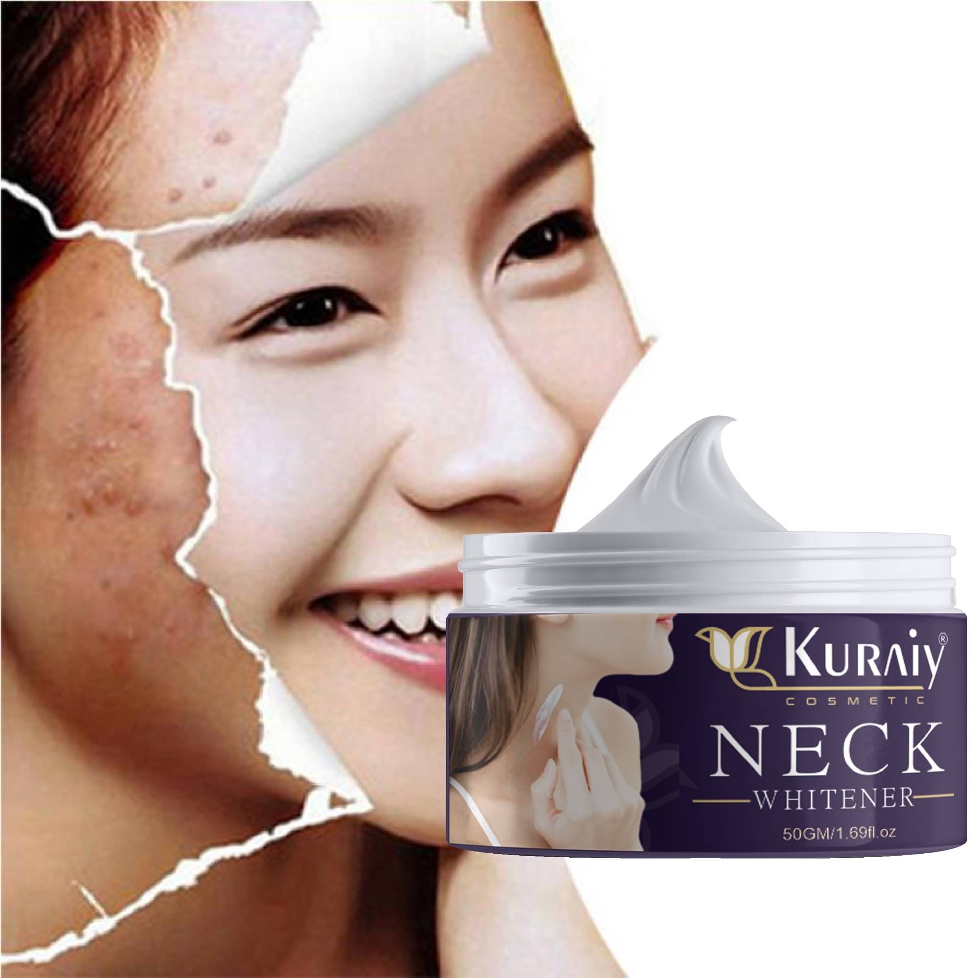     			KURAIY Neck Back Whitening Cream For Lightening & Brightening All Skin types (50 g) pack of-1