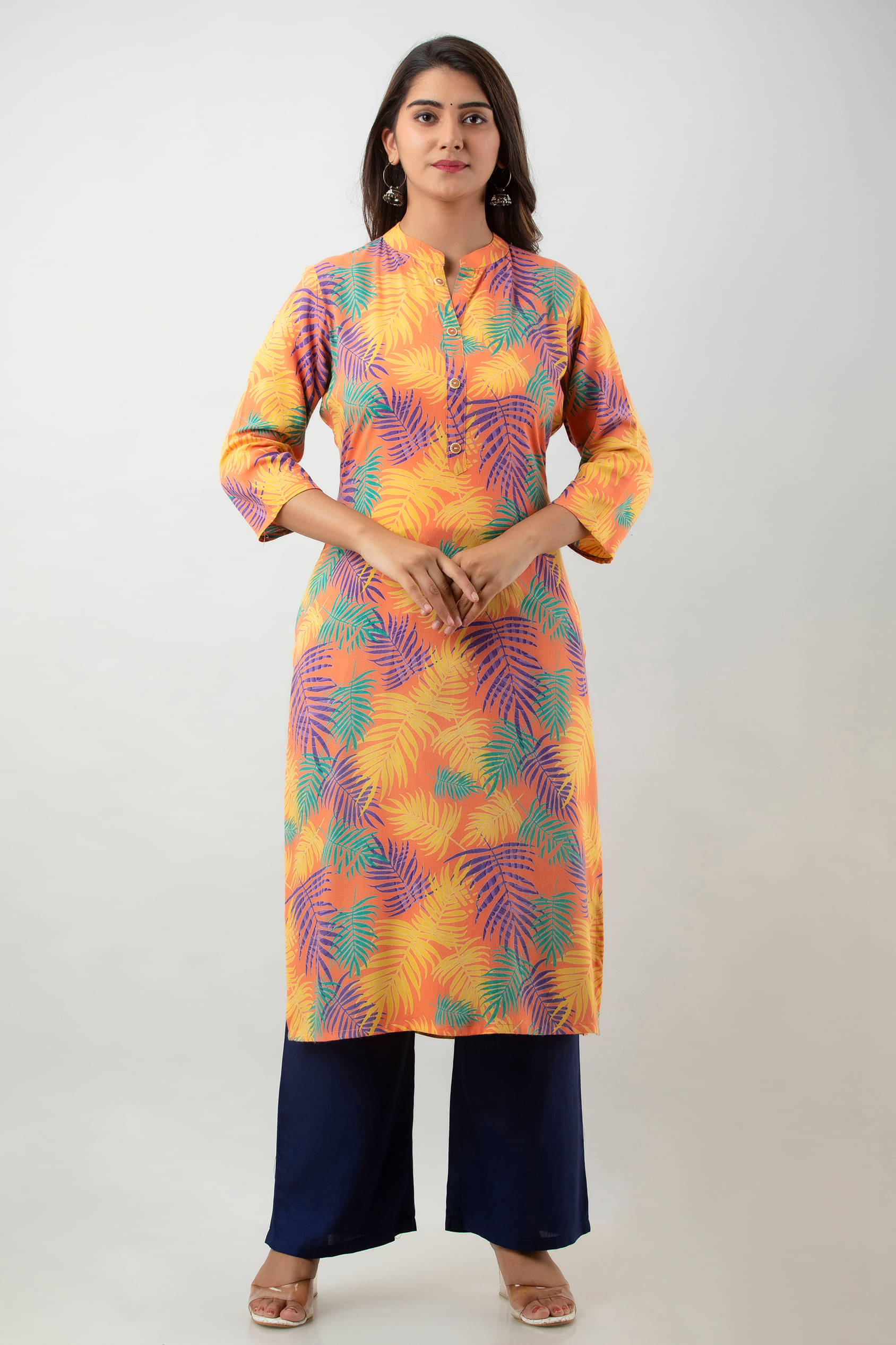     			MAUKA - Multicolor Straight Rayon Women's Stitched Salwar Suit ( Pack of 1 )