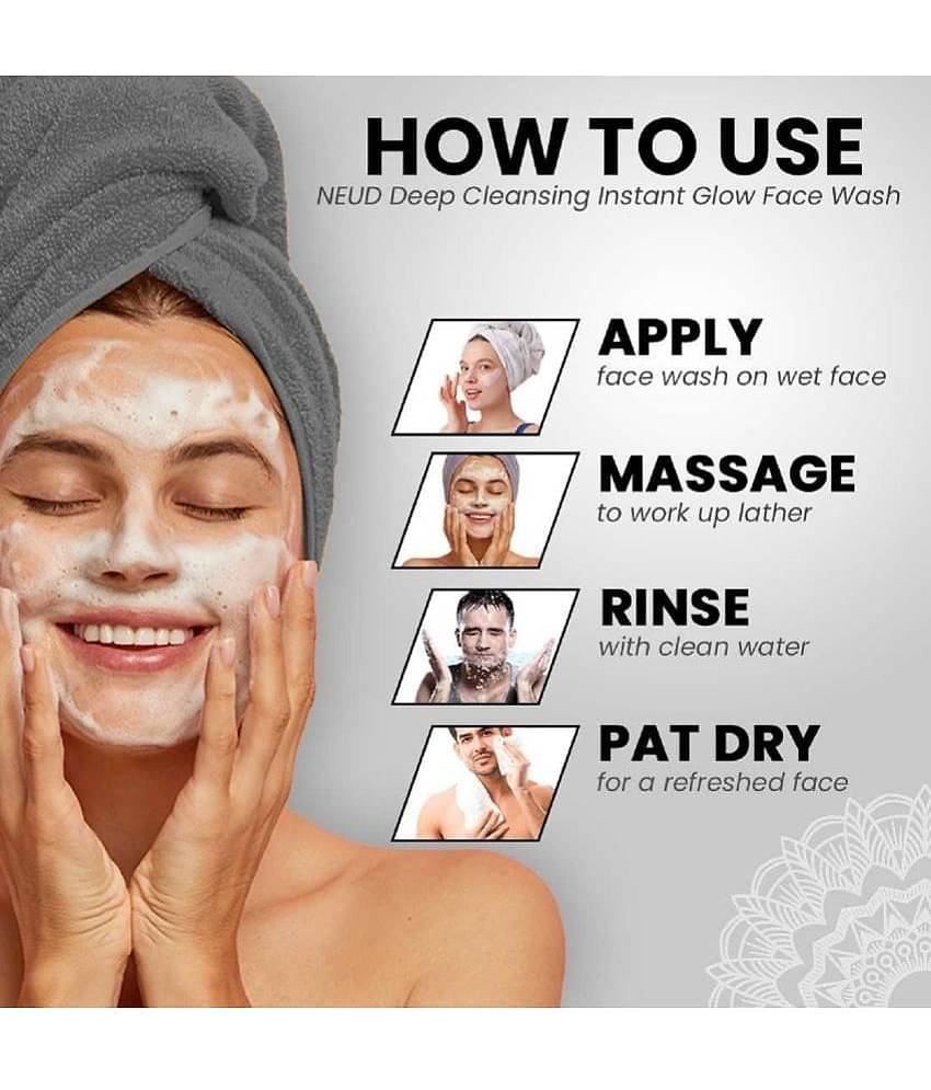 NEUD Deep Cleansing Instant Glow Face Wash for Men and Women, 70 ml (Pack of 1)