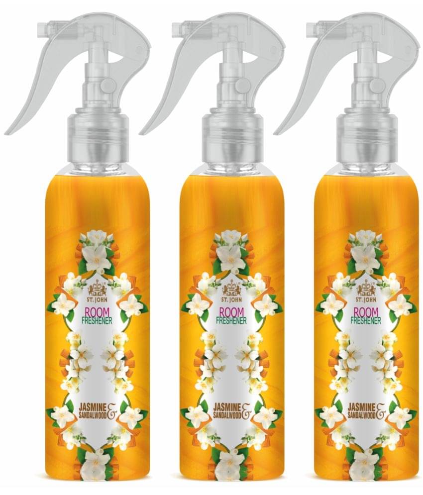 ST.JOHN Jasmine Sandalwood Room Freshener For Home & Office 250ml Each (750ml) - Pack of 3 ST.JOHN Jasmine Sandalwood Room Freshener For Home & Office 250ml Each (750ml) - Pack of 3