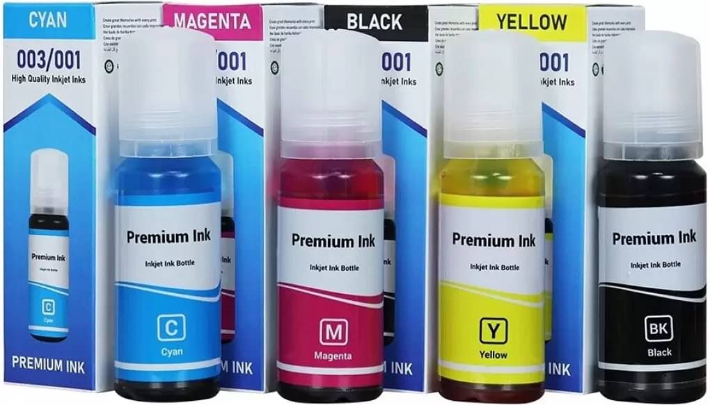     			TEQUO 003 Ink Bottle Multicolor Pack of 4 Cartridge for L3110 L3150 L3115 L3116 L3101 L1110 L3151 L3152 L3156 L5190 Printer