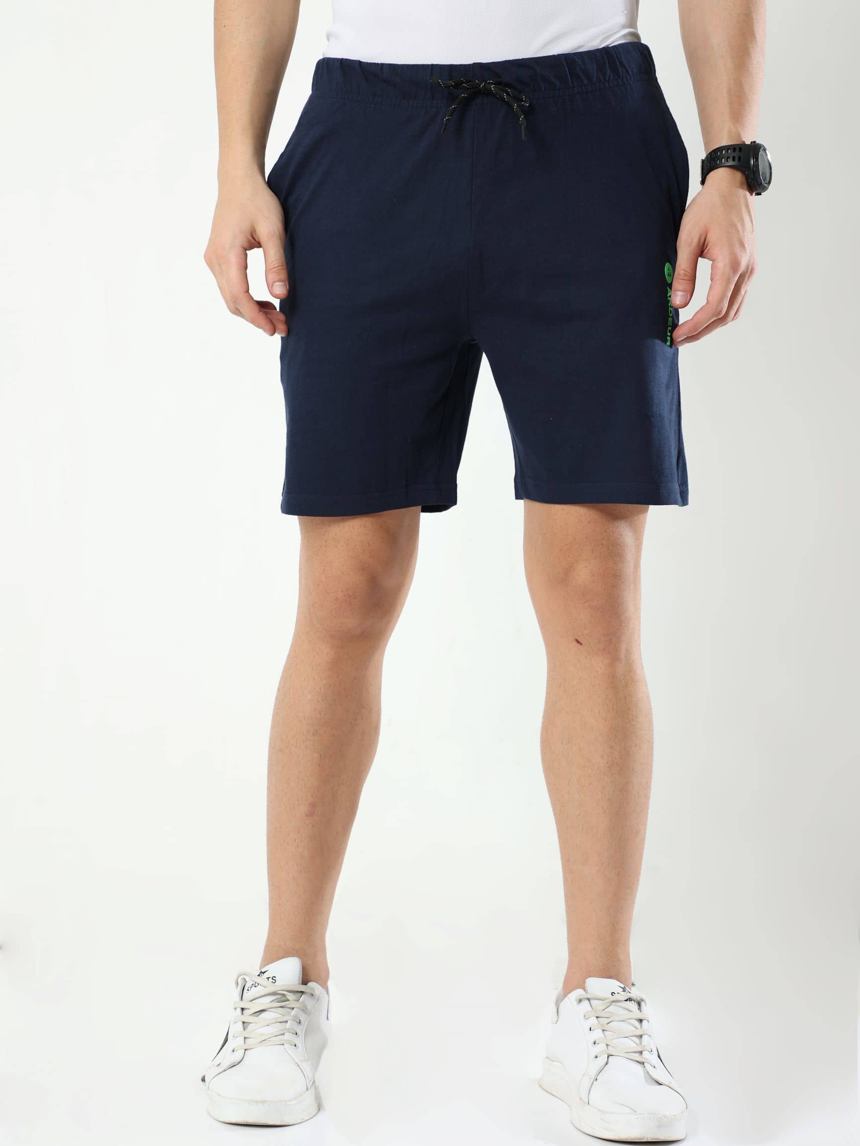 Ardeur - Navy Cotton Blend Men's Shorts ( Pack of 1 ) - Shorts | Buy online on ZillyBuy