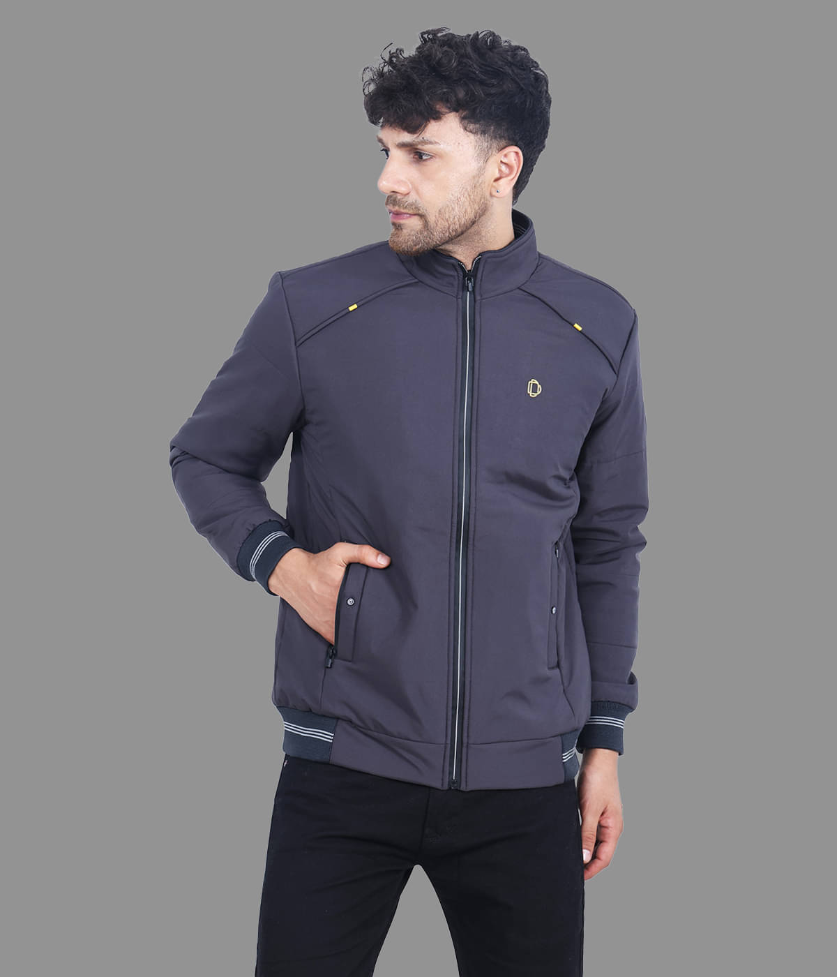     			Dollar - Grey PU Leather Regular Fit Men's Windcheater Jacket ( Pack of 1 )