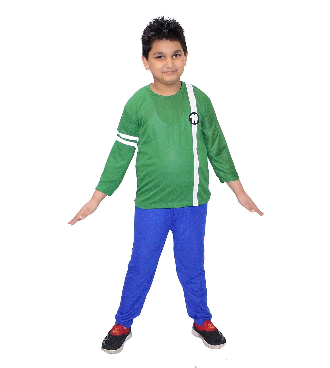 Kaku Fancy Dresses Ben Super Hero Costume -Green & Blue, 5-6 Years, for Boys Kaku Fancy Dresses Ben Super Hero Costume -Green & Blue, 5-6 Years, for Boys