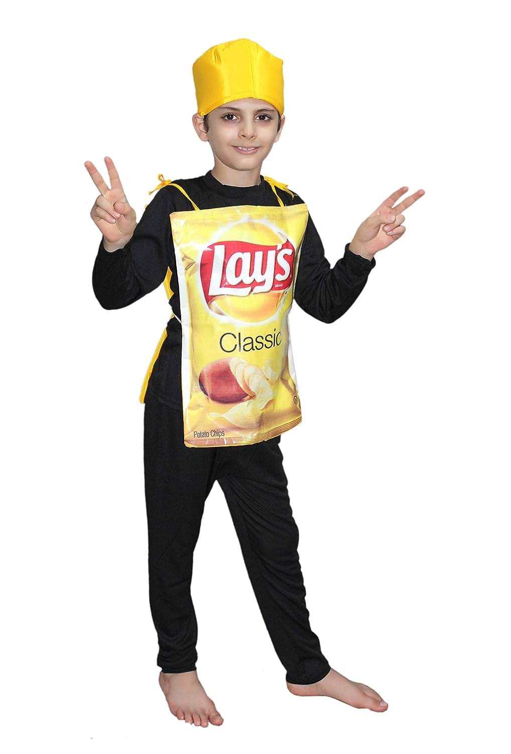 Kaku Fancy Dresses Chips,Object Costume -Yellow, 3-8 Years, For Boys & Girls Kaku Fancy Dresses Chips,Object Costume -Yellow, 3-8 Years, For Boys & Girls