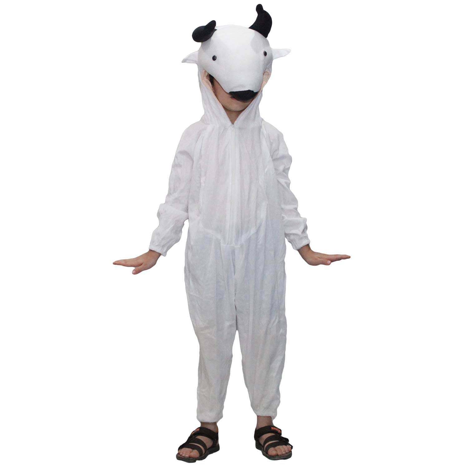 Kaku Fancy Dresses Cow Farm Animal Costume -Black & White, 7-8 Years, For Boys & Girls     			Kaku Fancy Dresses Cow Farm Animal Costume -Black & White, 7-8 Years, For Boys & Girls
