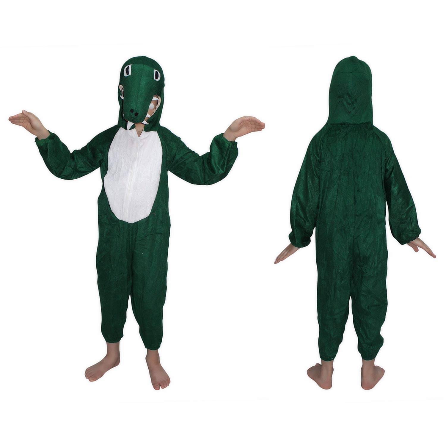 Kaku Fancy Dresses Crocodile Water Animal Costume -Green, 3-4 Years, For Boys & Girls Kaku Fancy Dresses Crocodile Water Animal Costume -Green, 3-4 Years, For Boys & Girls