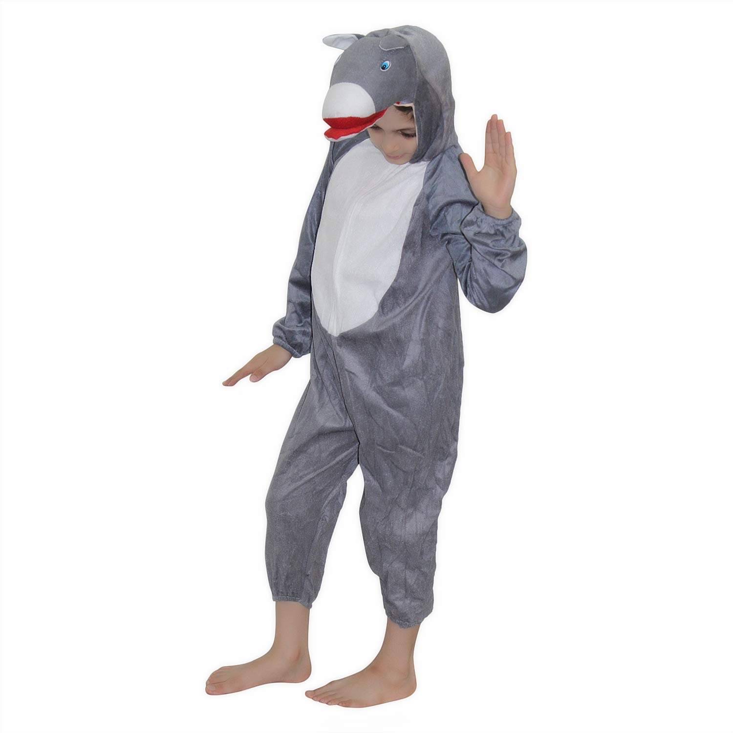     			Kaku Fancy Dresses Donkey Farm Animal Costume -Grey, 7-8 Years, For Boys & Girls