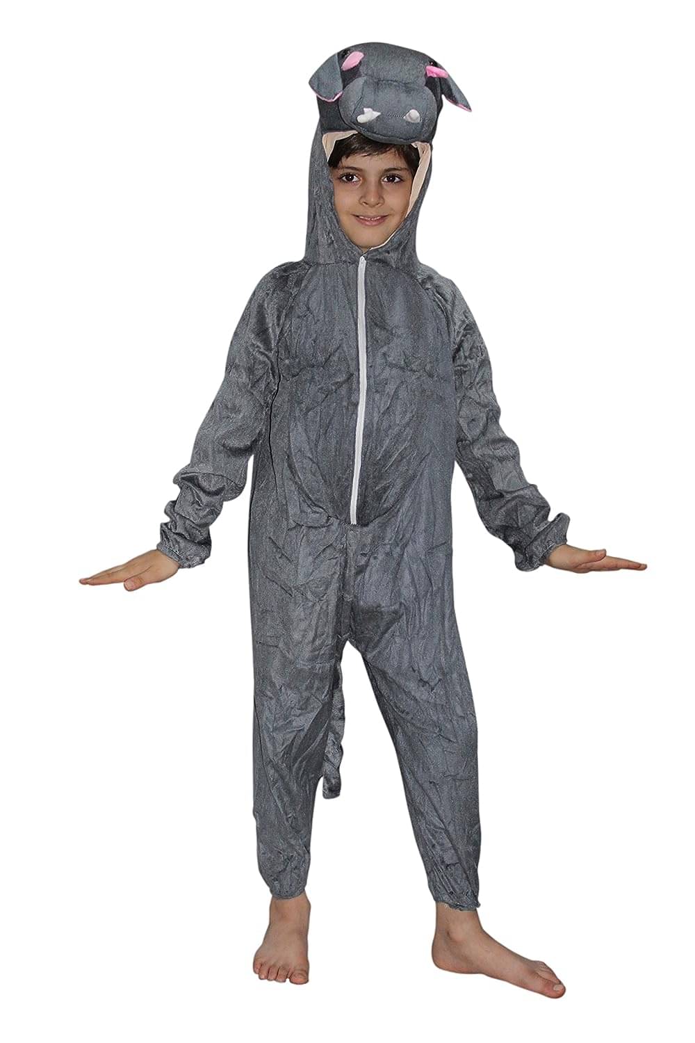 Kaku Fancy Dresses Hippo Water Animal Costume -Grey, 3-4 Years, For Boys & Girls Kaku Fancy Dresses Hippo Water Animal Costume -Grey, 3-4 Years, For Boys & Girls