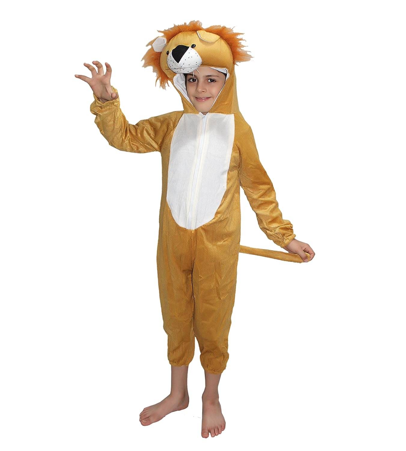 Kaku Fancy Dresses Lion Wild Animal Costume -Brown, 7-8 Years, for Boys & Girls     			Kaku Fancy Dresses Lion Wild Animal Costume -Brown, 7-8 Years, for Boys & Girls