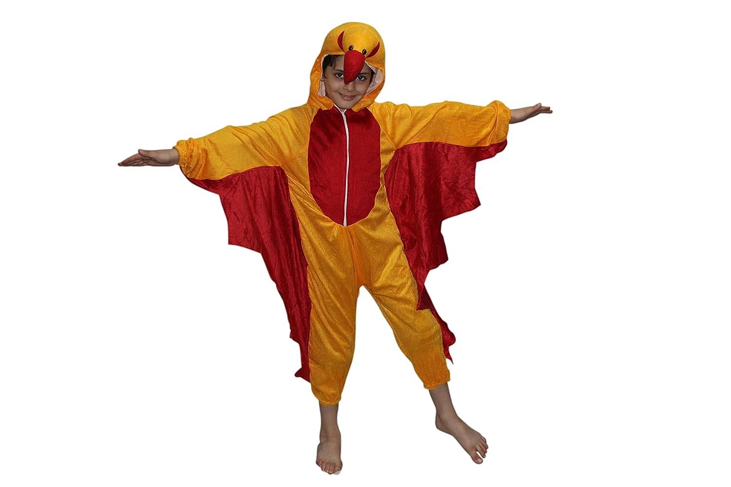 Kaku Fancy Dresses Macaw Bird Costume -Yellow, 5-6 Years, For Boys & Girls Kaku Fancy Dresses Macaw Bird Costume -Yellow, 5-6 Years, For Boys & Girls