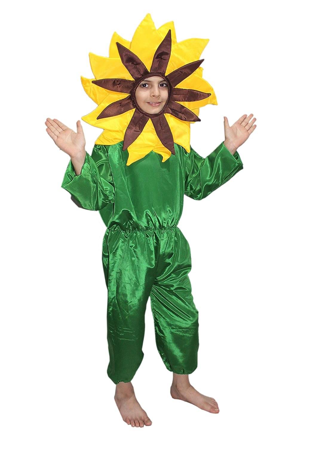 Kaku Fancy Dresses Nature Theme Double Shade Yellow Flower Costume -Yellow & Green, 7-8 Years, For Boys & Girls Kaku Fancy Dresses Nature Theme Double Shade Yellow Flower Costume -Yellow & Green, 7-8 Years, For Boys & Girls