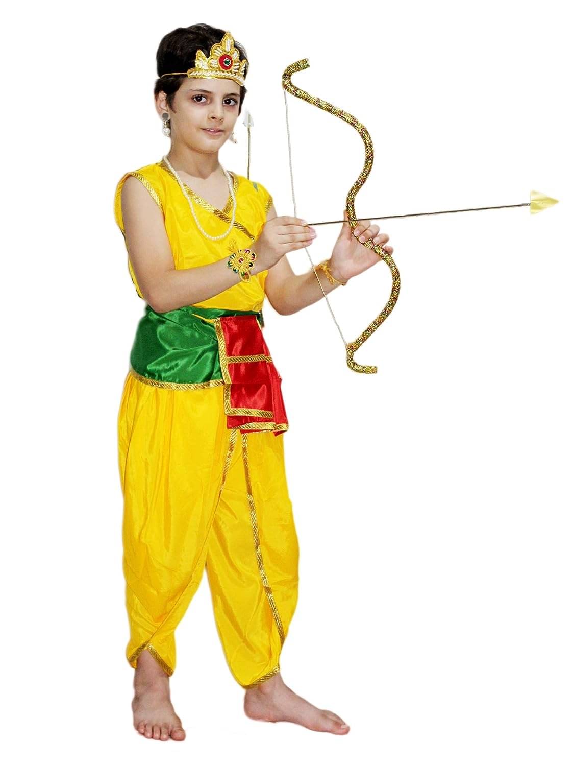Kaku Fancy Dresses Ram Costume Of Ramleela/Dussehra/Mythological Character -Multicolour, 2-3 Years, For Boys Kaku Fancy Dresses Ram Costume Of Ramleela/Dussehra/Mythological Character -Multicolour, 2-3 Years, For Boys