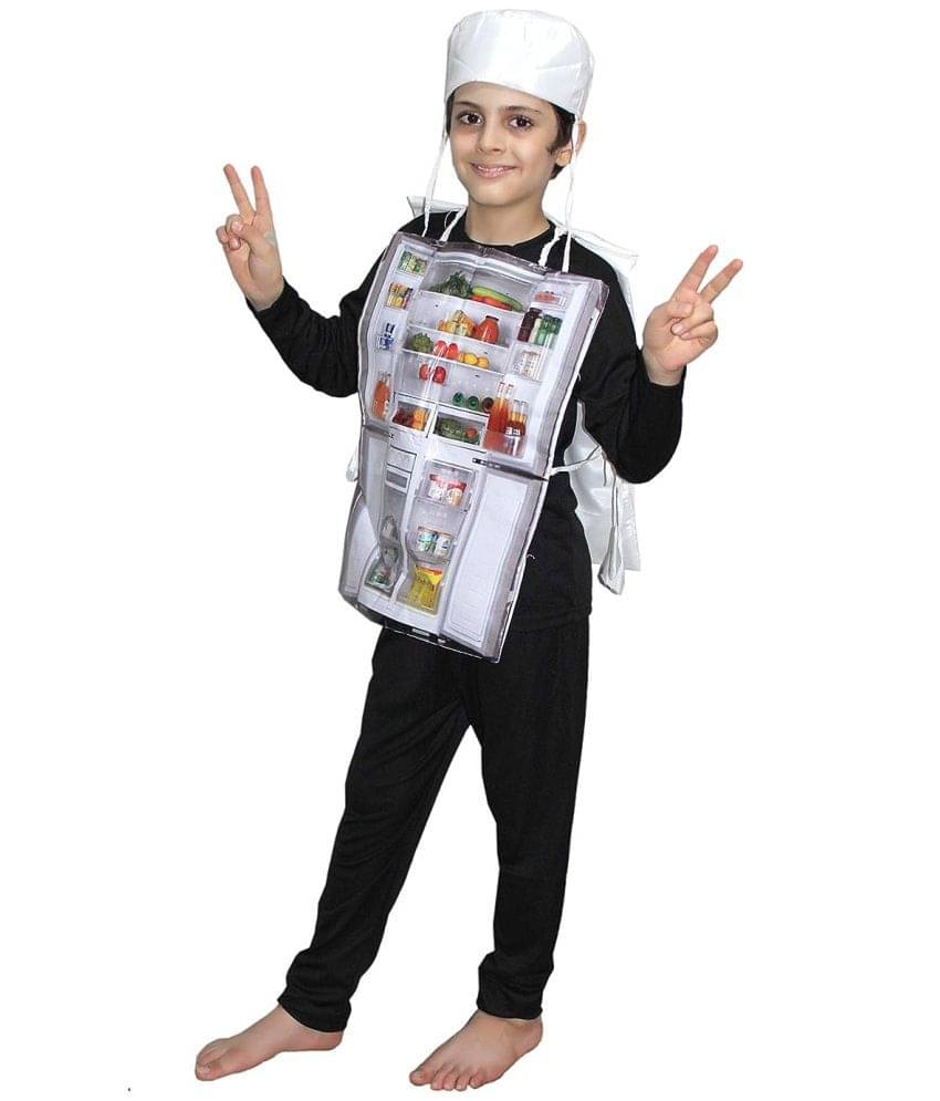 Kaku Fancy Dresses Refrigerator Object Costume -White & Black, 3-8 Years, For Boys & Girls Kaku Fancy Dresses Refrigerator Object Costume -White & Black, 3-8 Years, For Boys & Girls