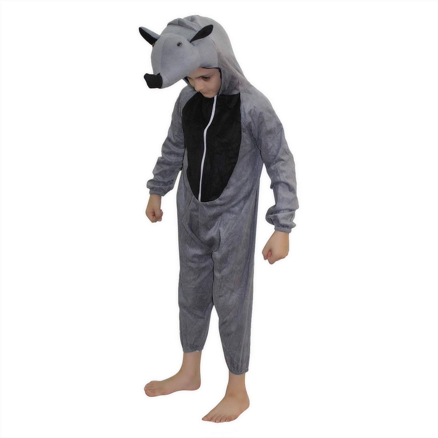 Kaku Fancy Dresses Rhino Wild Animal Costume -Grey, 5-6 Years, for Boys & Girls Kaku Fancy Dresses Rhino Wild Animal Costume -Grey, 5-6 Years, for Boys & Girls