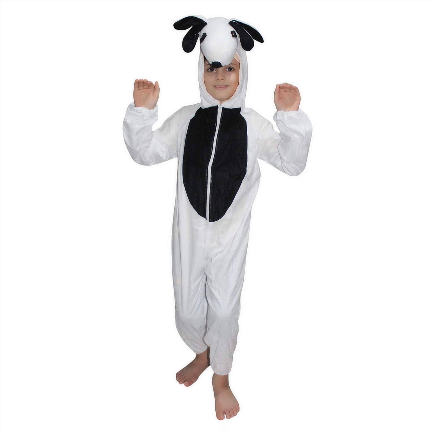     			Kaku Fancy Dresses Sheep Farm Animal Costume -White & Black, 3-4 Years, For Boys & Girls
