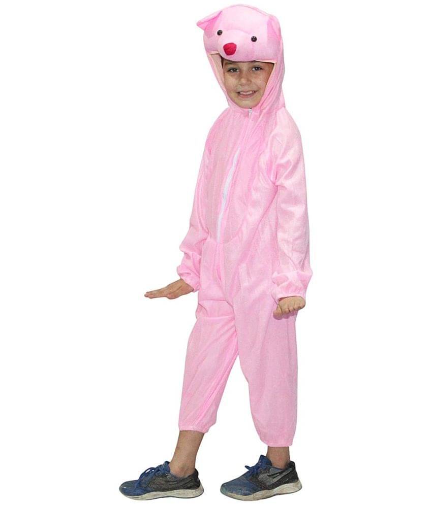 Kaku Fancy Dresses Teddy Bear Cartoon Costume -Pink, 3-4 Years, For Boys & Girls     			Kaku Fancy Dresses Teddy Bear Cartoon Costume -Pink, 3-4 Years, For Boys & Girls