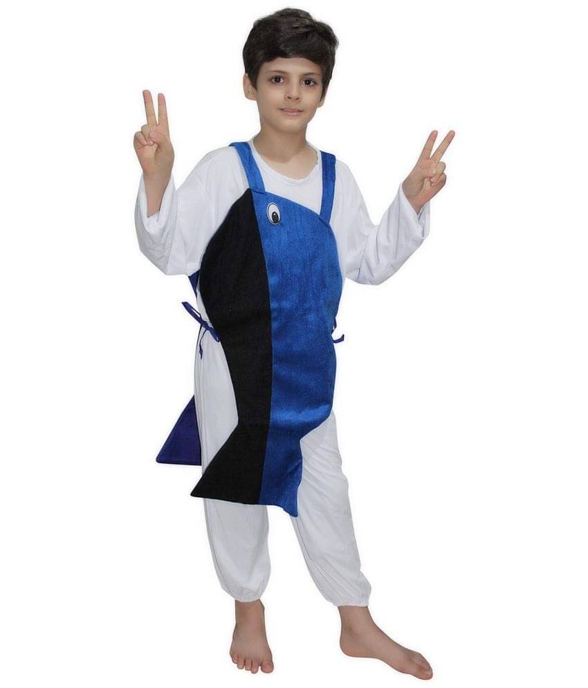     			Kaku Fancy Dresses Whale Fish Costume -Blue & Black, 10-12 Years, For Boys & Girls
