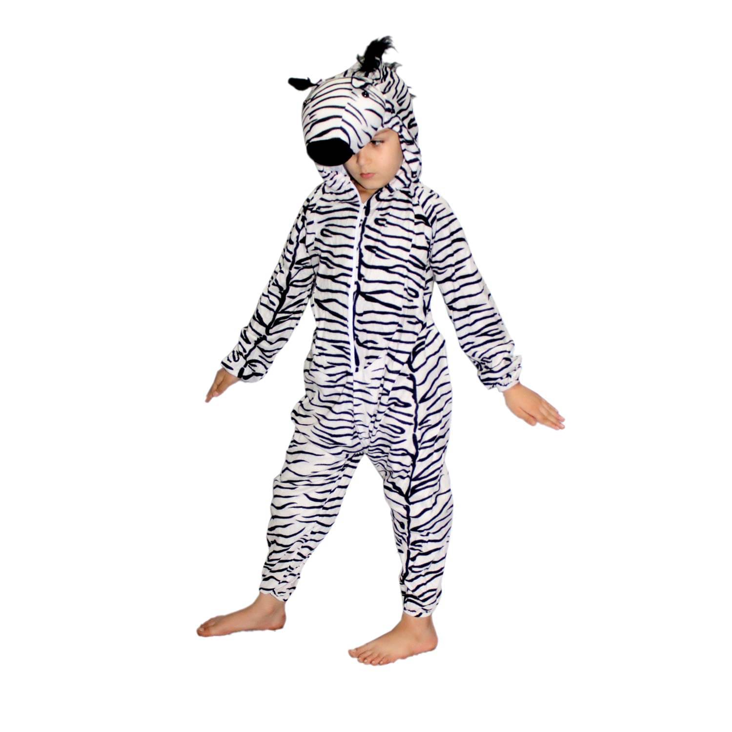 Kaku Fancy Dresses Zebra Wild Animal Costume -Black & White, 3-4 Years, For Boys & Girls Kaku Fancy Dresses Zebra Wild Animal Costume -Black & White, 3-4 Years, For Boys & Girls