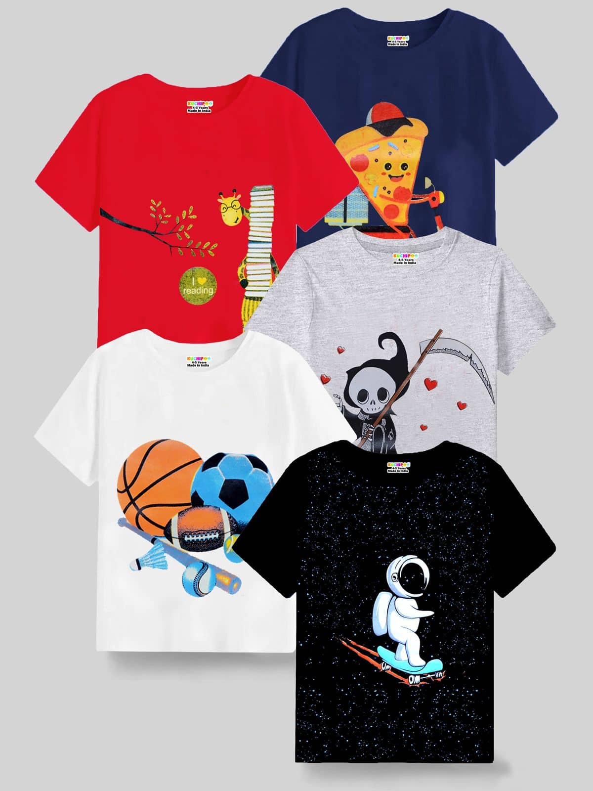 Kuchipoo Pack of 1 Boys Cotton Blend Polo T-Shirt ( Multicolor4 )