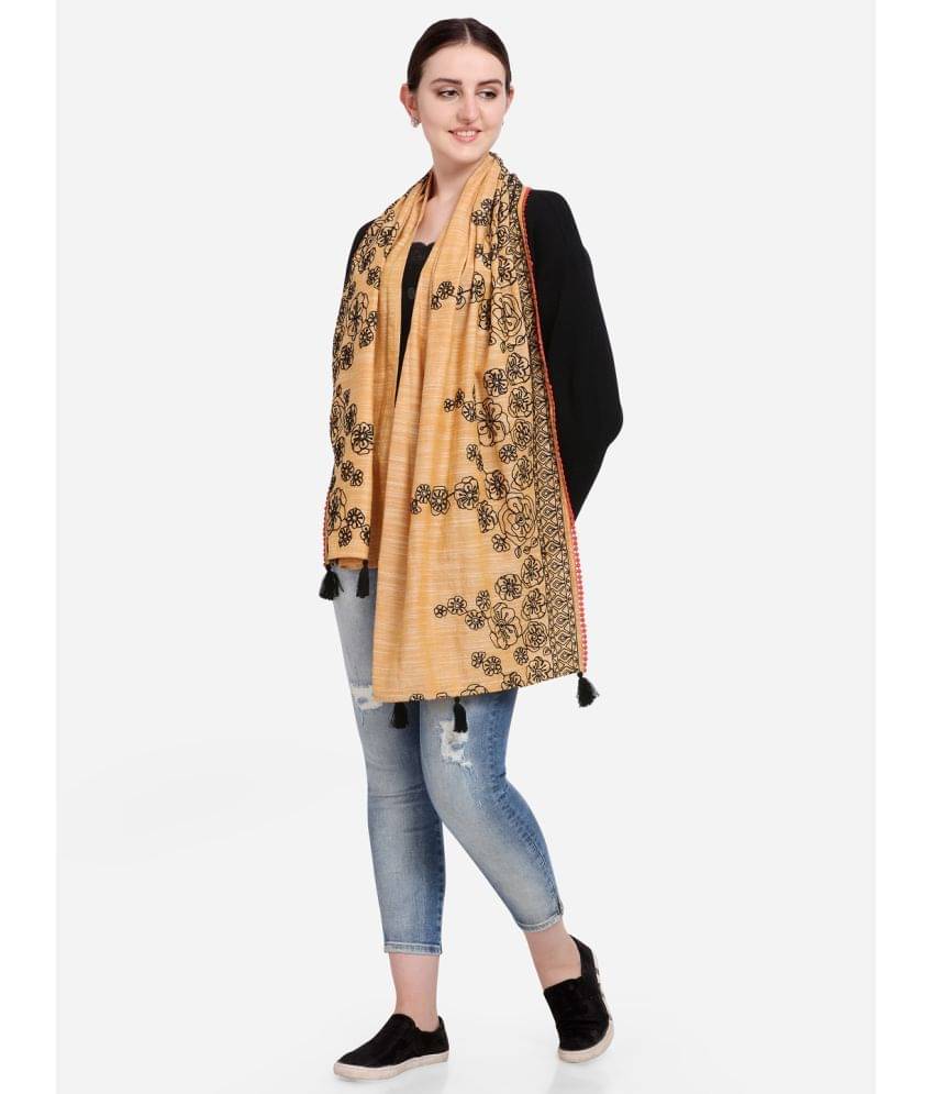MESMORA - Orange Cotton Women's Dupatta - ( Pack of 1 ) MESMORA - Orange Cotton Women's Dupatta - ( Pack of 1 )