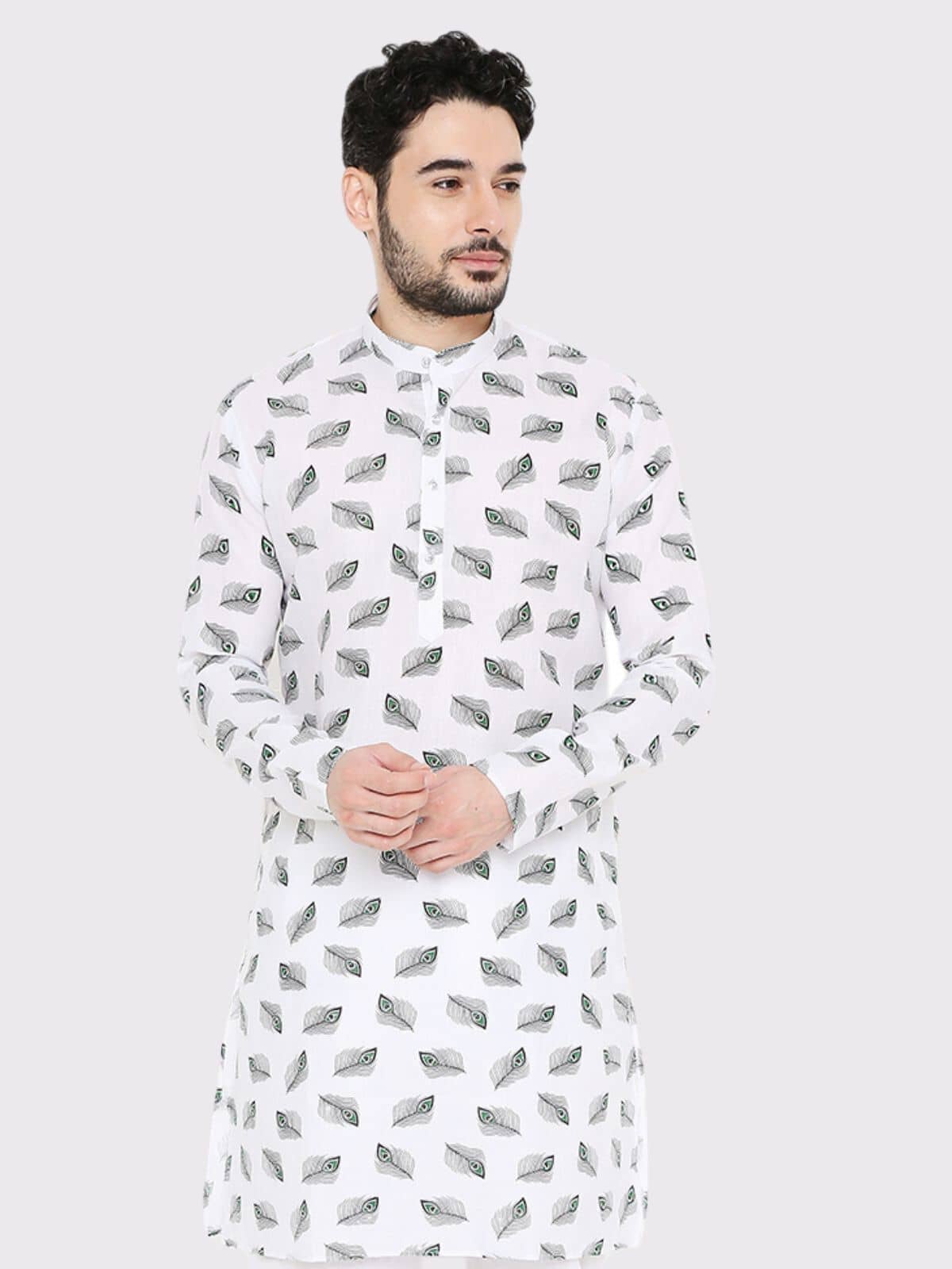 Maharaja - White Cotton Blend Men's Regular Kurta ( Pack of 1 ) - Kurtas & Kurta Sets | Buy online on ZillyBuy