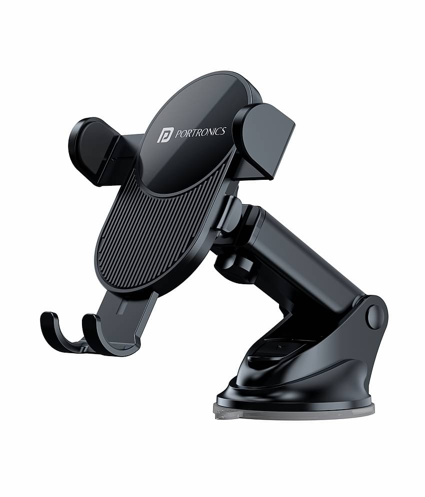 Portronics Magno R Backseat Headrest Magnetic Mobile Stand ,Black