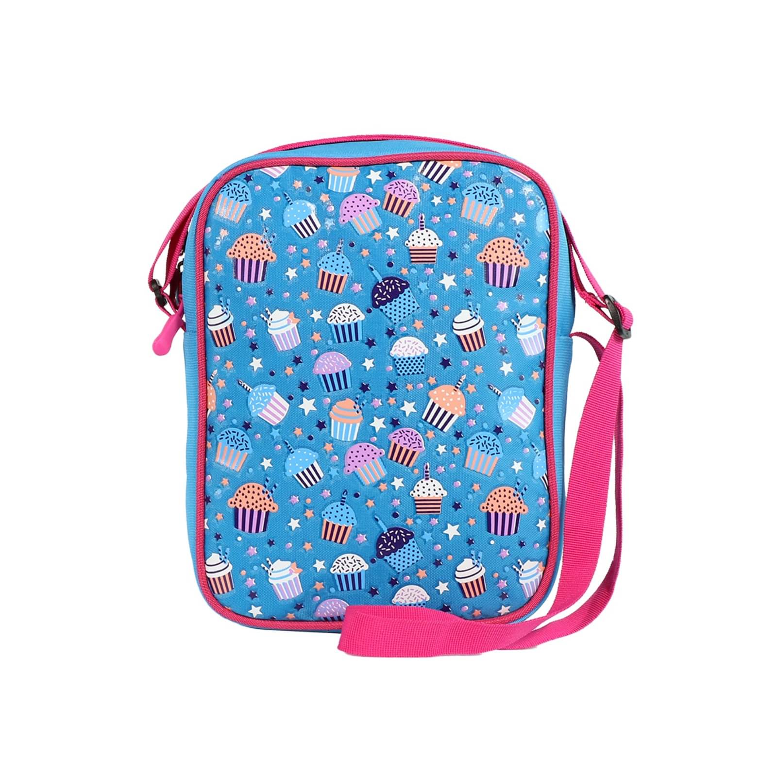     			SmilyKiddos - Light Blue Printed Messenger Bag