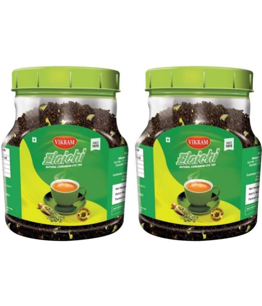 VIKRAM Elaichi Ctc Tea, Enriched With 100% Natural Ground Cardamom (Elaichi) 500gm Each (Pack Of 2) VIKRAM Elaichi Ctc Tea, Enriched With 100% Natural Ground Cardamom (Elaichi) 500gm Each (Pack Of 2)