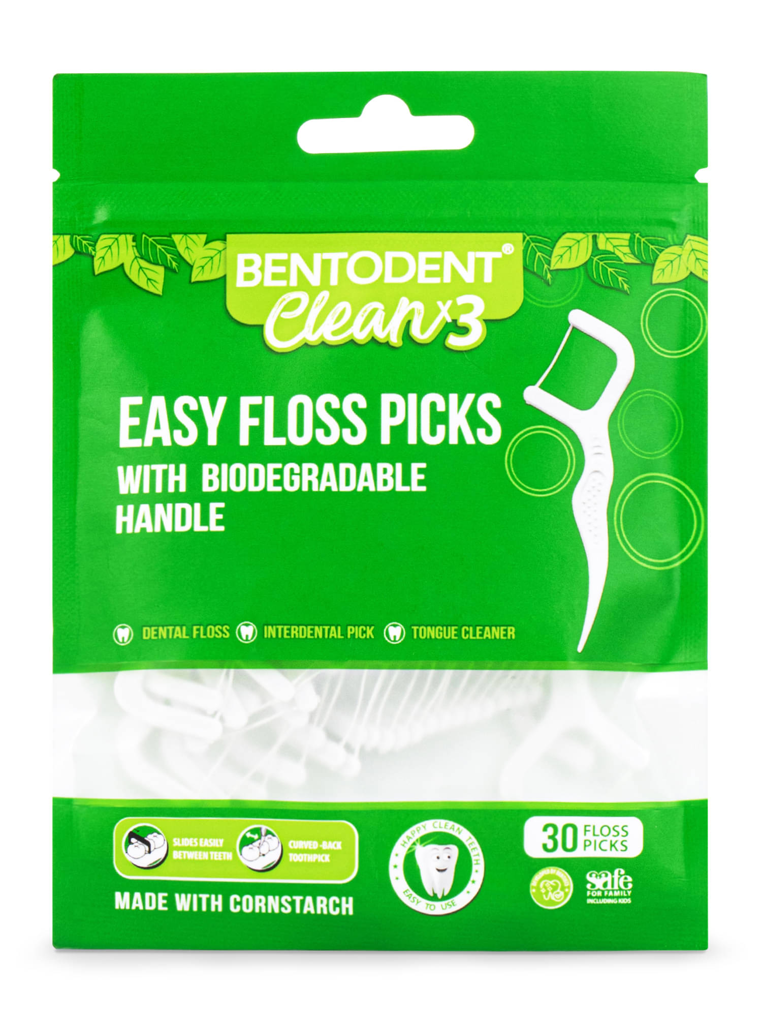     			BENTODENT Floss Pick 30 Pcs Pack of 30