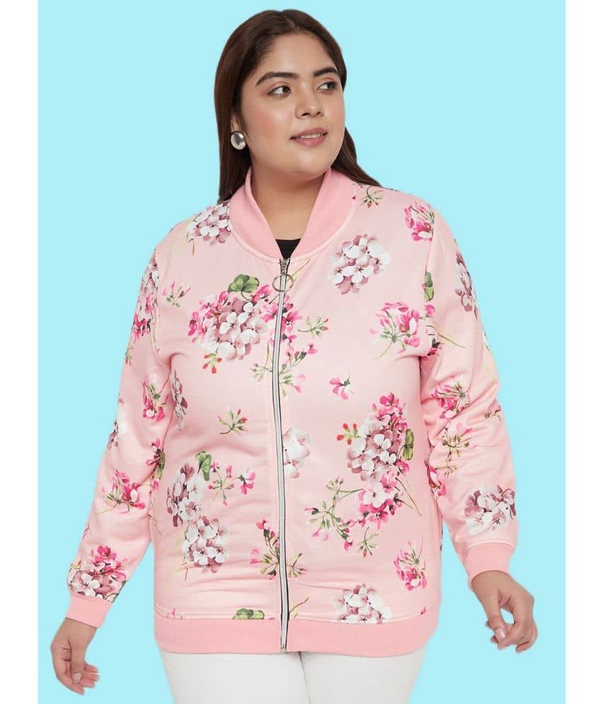 AUSTIVO Fleece Pink Zippered Sweatshirt