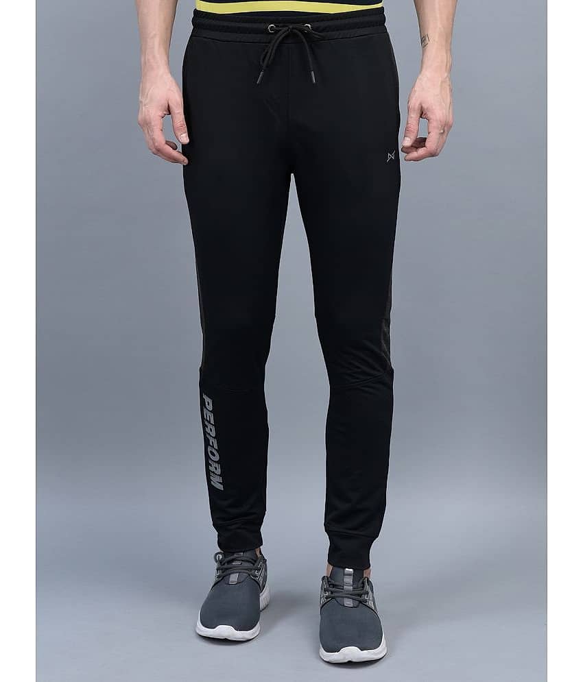 Force NXT - Black Cotton Blend Men's Joggers ( Pack of 1 ) - Track Pants | Buy online on ZillyBuy