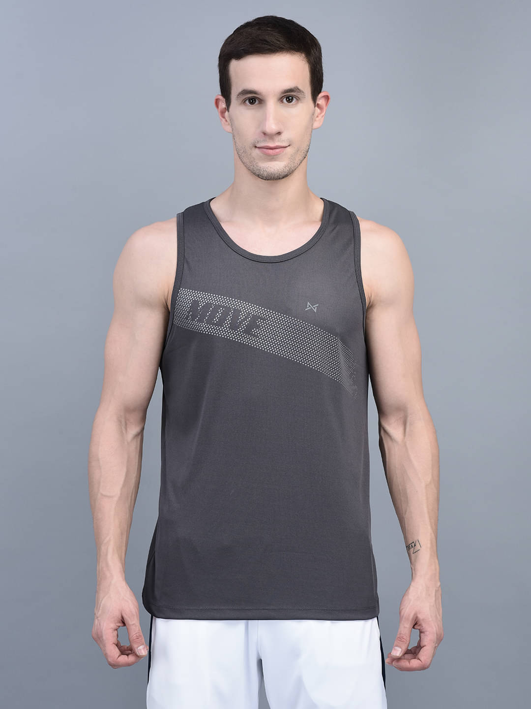 Force NXT Pack of 1 Cotton Blend Tank For Men ( Charcoal ) Force NXT Pack of 1 Cotton Blend Tank For Men ( Charcoal )