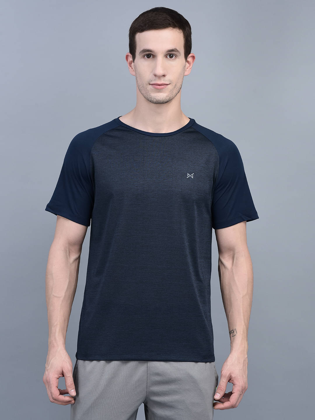 Force NXT Pack of 1 Cotton Blend Regular Fit Men's T-Shirt ( Charcoal ) Force NXT Pack of 1 Cotton Blend Regular Fit Men's T-Shirt ( Charcoal )