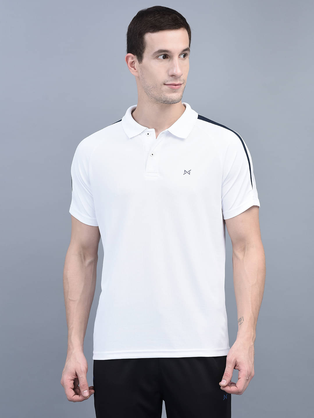 Force NXT Pack of 1 Cotton Blend Regular Fit Men's T-Shirt ( White ) Force NXT Pack of 1 Cotton Blend Regular Fit Men's T-Shirt ( White )