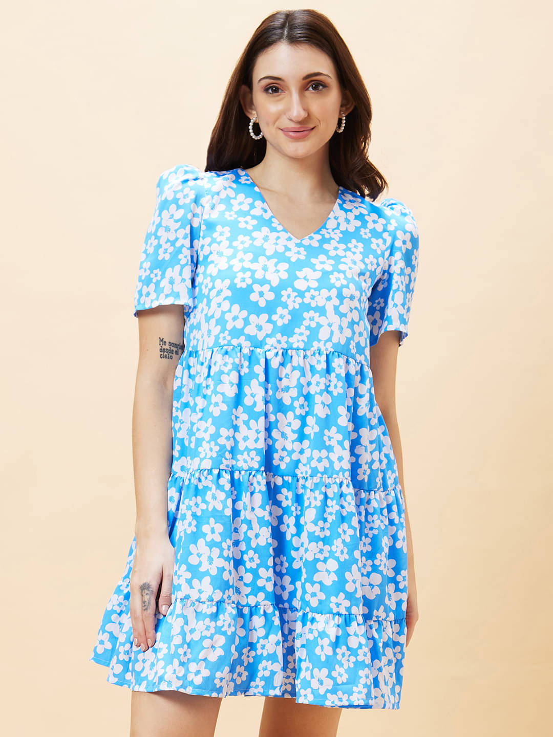 Globus - Blue Polyester Women's A-line Dress ( Pack of 1 )     			Globus - Blue Polyester Women's A-line Dress ( Pack of 1 )
