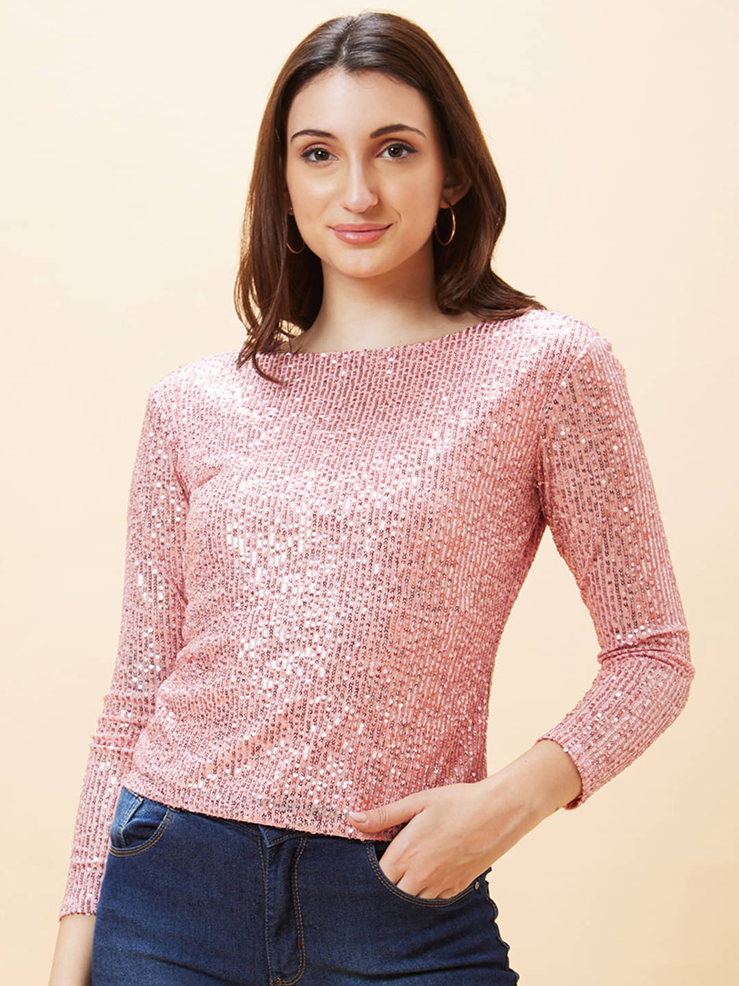     			Globus - Pink Polyester Women's Regular Top ( Pack of 1 )