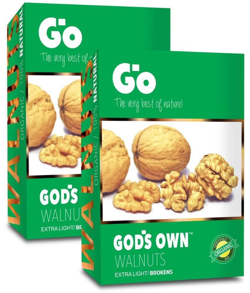 Go Organic Extra Light Broken Walnuts Kernels (Without Shell) 500g, 250g x 2 | New Crop Walnuts | Organic Walnuts | Fresh and Healthy Go Organic Extra Light Broken Walnuts Kernels (Without Shell) 500g, 250g x 2 | New Crop Walnuts | Organic Walnuts | Fresh and Healthy