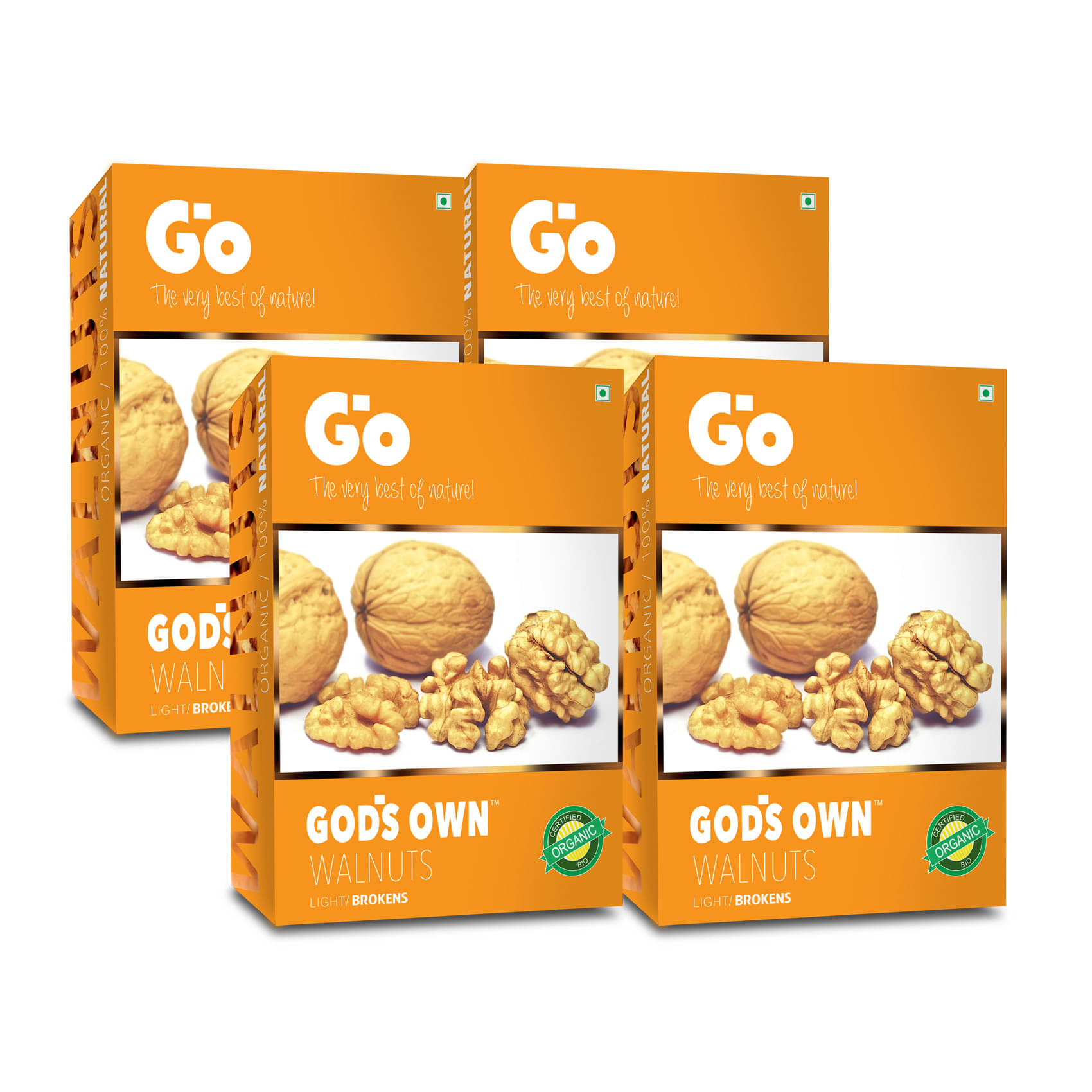 Go Organic Light Broken Walnuts Kernels (Without Shell), 1 Kg (250g x 4) | Fresh Crop | Healthy and Pure | Organic Walnuts Kernels Go Organic Light Broken Walnuts Kernels (Without Shell), 1 Kg (250g x 4) | Fresh Crop | Healthy and Pure | Organic Walnuts Kernels