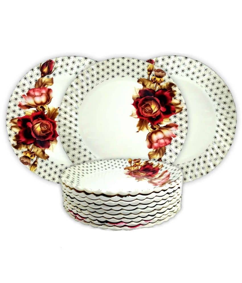Inpro 12 Pcs Melamine Multi Color Half Plate